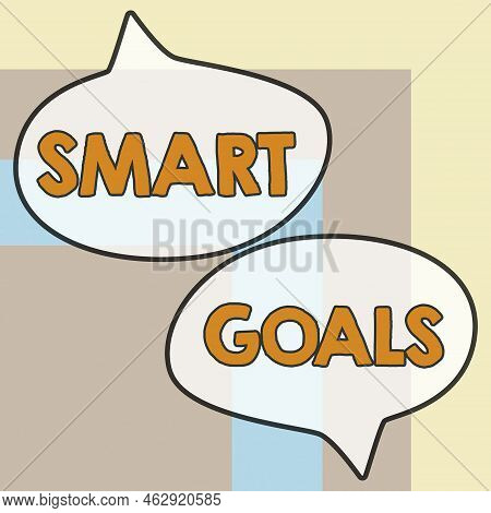 Writing Displaying Text Smart Goals. Concept Meaning Mnemonic Used As A Basis For Setting Objectives