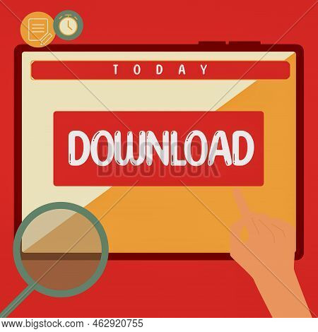 Hand Writing Sign Download. Concept Meaning Act Or Instance Of Transferring Something To Another Loc