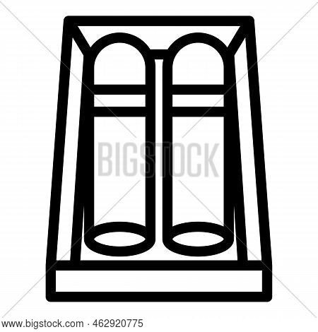 Double Cigar Box Icon Outline Vector. Cigarette Smoke. Nicotine Pipe