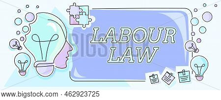 Conceptual Display Labour Law. Concept Meaning Rules Implemented By The State Between Employers And 