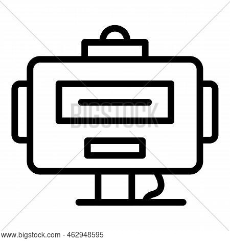 Robot Head Icon Outline Vector. Cute Bot. Android Child