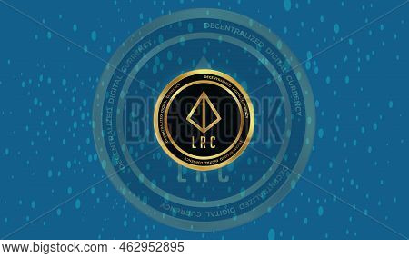 Loopring Virtual Currency Images. 3d Illustrations. Coin Logo