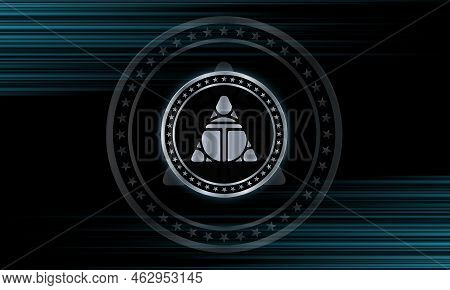 Images Of Alien Worlds-tlm Virtual Currency. Digital Coins. 3d Illustrations.