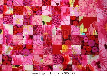 Colcha estampada vermelha