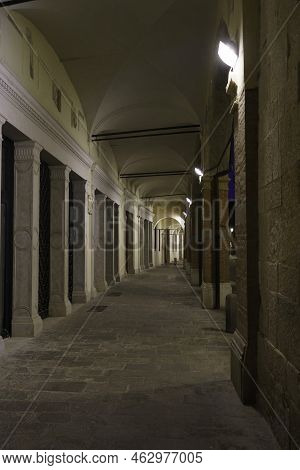 Padova (padua), Veneto, Italy: Exterior Of Historic Buildings By Night