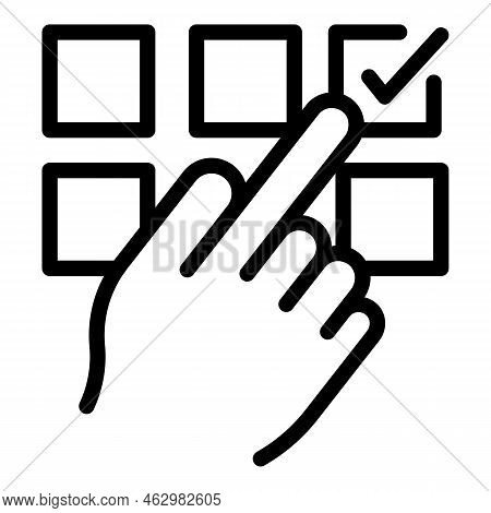Speech Tool Icon Outline Vector. Poster Show. Ask Test