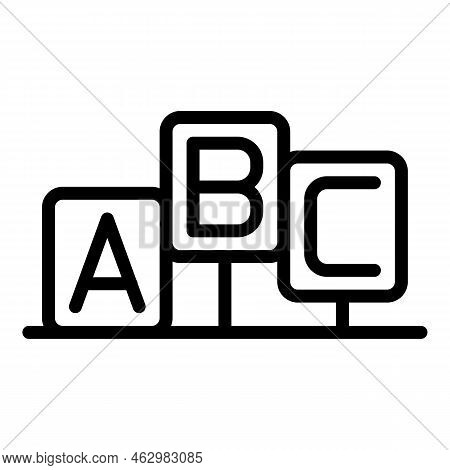 Abc Quiz Icon Outline Vector. Poster Show. Ask Test