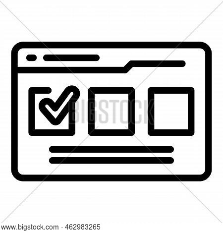 Quiz Icon Outline Vector. Game Question. Show Test