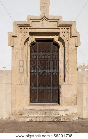 Medieval Gothic Style Front Door In Szekesfehervar, Hungary