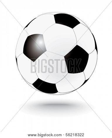 simply black and white soccerball, football