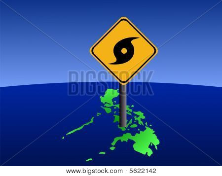 Signo de tifón en Filipinas mapa