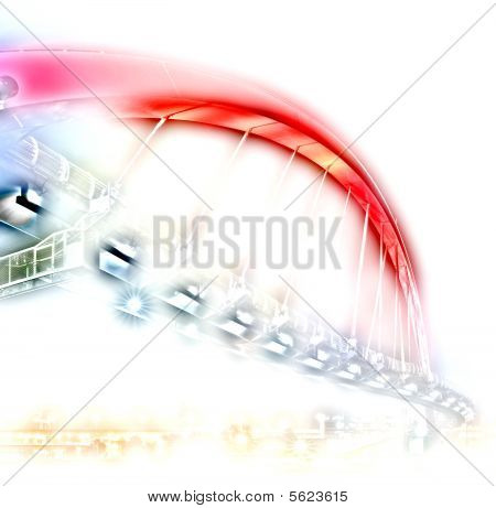 Disegno bello e pittoresco ponte