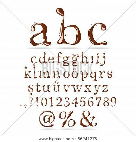 Chocolate Alphabet Lower Case