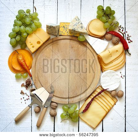 Various types of cheese