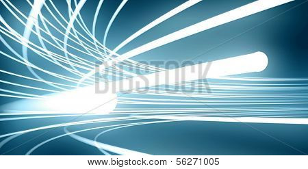 blue optical fibres