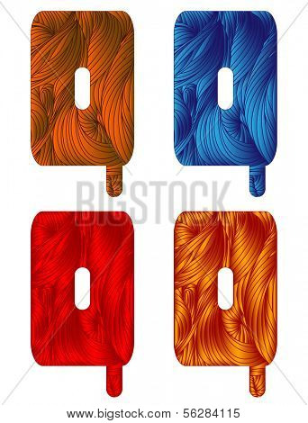 bizarre doodle letter