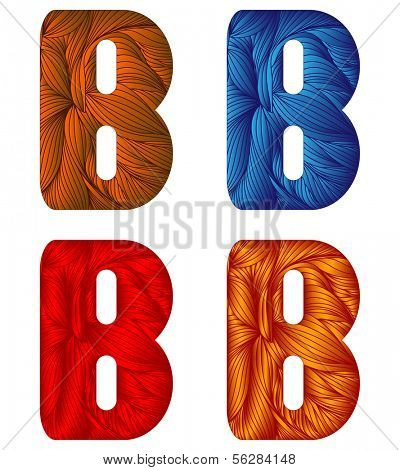 bizarre doodle letter