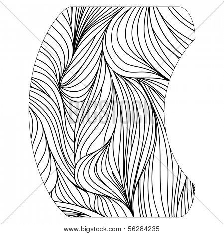 isolated bizarre typescript letter