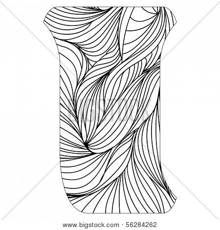 isolated bizarre typescript letter