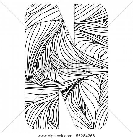 isolated bizarre typescript letter