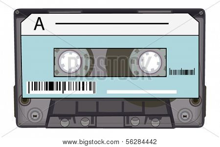 isolated old retro audio tape