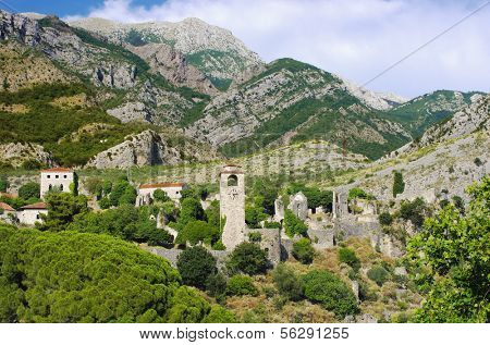  Stari Bar Old Town and Rumija mountain range in background, Montenegro
