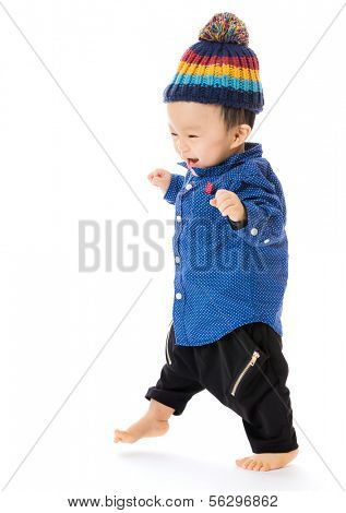 Asian baby boy full body