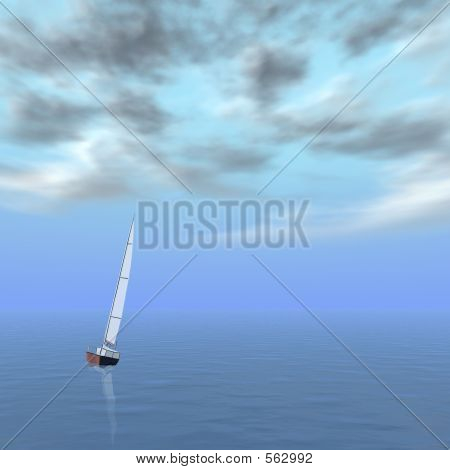 Sailer w morzu spokoju