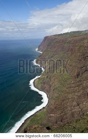 An aerial view of the Napali Coast of Kauai, Hawaii
