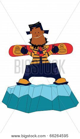 Happy Snowboarder