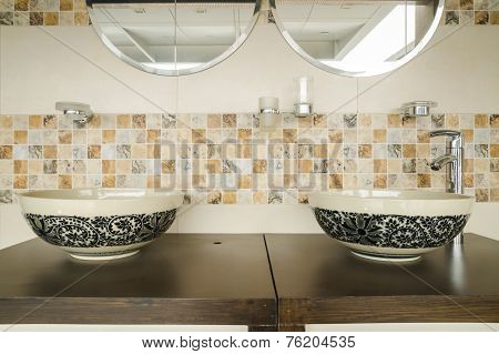 Modern Style Interior Design Of A Bathroom