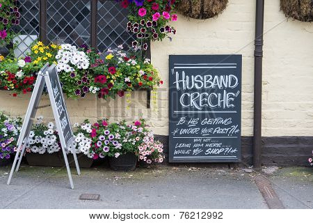Husband Creche Sign