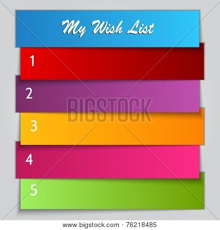 Vector Gift Wish List template