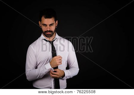 Bearded Man Studio Portrait
