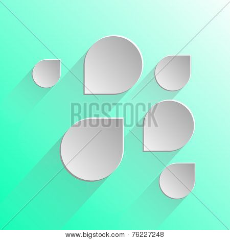 Design Speech Bubbles On Light Green Background