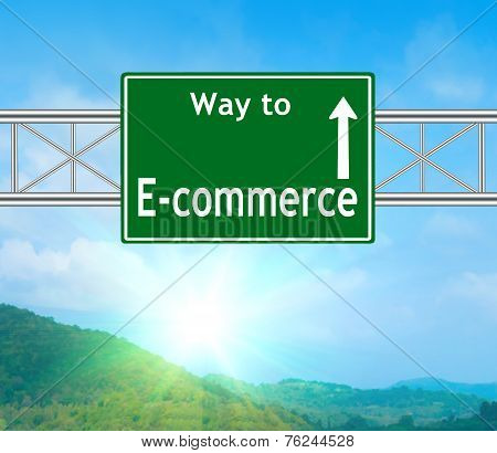 E-commerce Green Road Sign