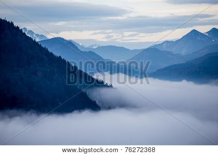 Blue Mountains With Clouds