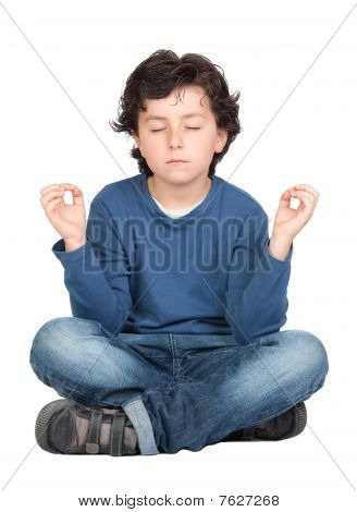 entspannt Kind Übendes yoga