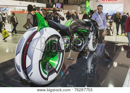 Kawasaki Futuristic Prototype At Eicma 2014 In Milan, Italy