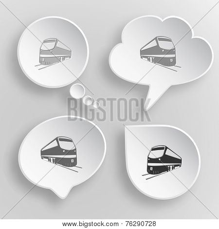 Train. White flat raster buttons on gray background.