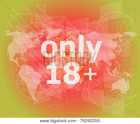 Socia Concept: Words Only 18 Marketing On Digital Screen