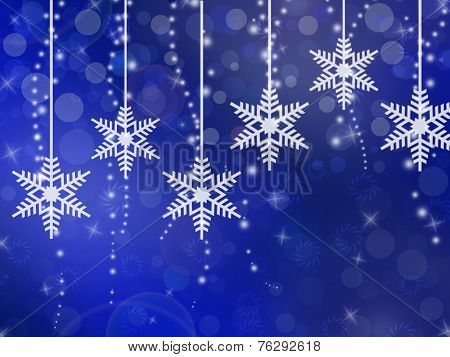 Blue Snowflake Background