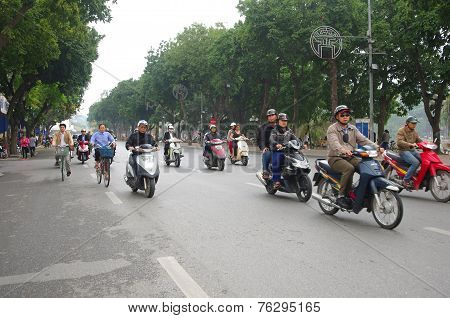 Traffic On Hanoi Street