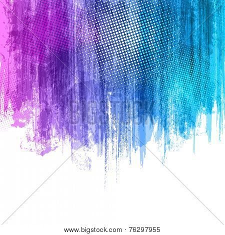 Blue Violet Paint Splashes Gradient Background. Vector eps 10 design illustration with place for your text and logo
