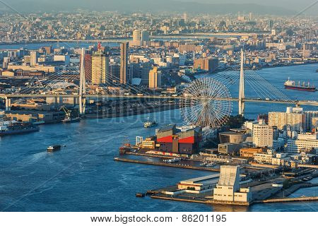 Osaka Bay - an Industrial District in Osaka City, Japan