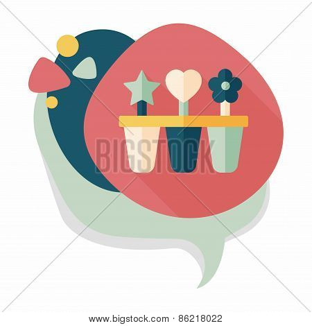Kitchenware Ice Maker Flat Icon With Long Shadow,eps10