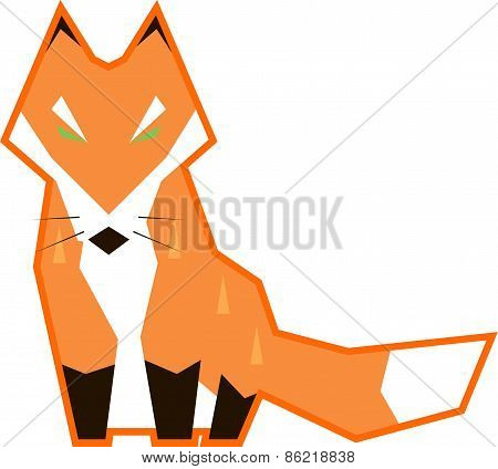 Angry red fox