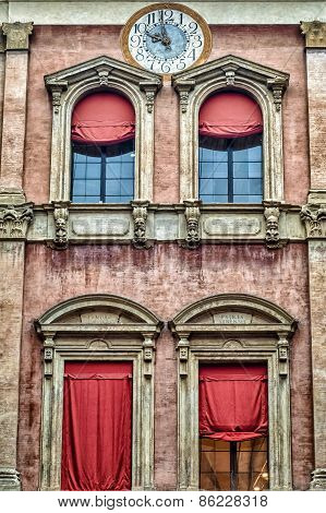 Building Facade With Clock