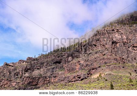 Volcanic Rock Basaltic Formation in Gran Canaria