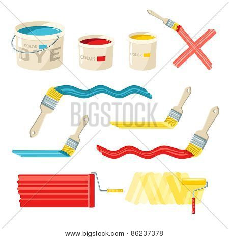 Roller And Paint Brushes